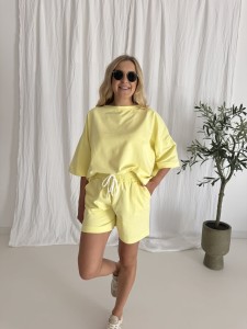 Komplet dresowy Manilla, 100% bawełna, żółty